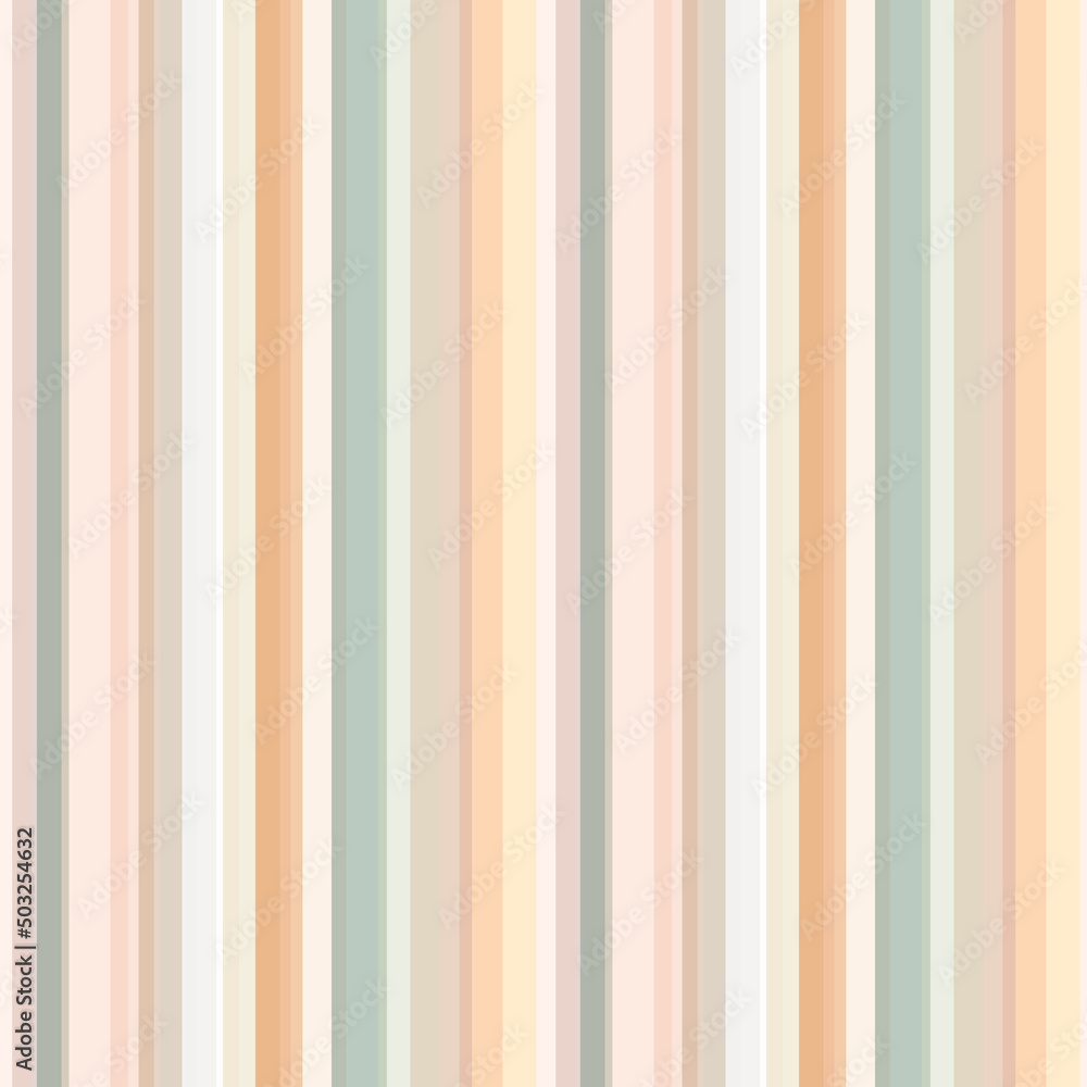 Aufkleber Pastel, retro vertical stripe pattern, abstract geometric vector repeat