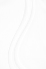 Abstract soft waves of white fabric highlights future background. 3D illustration and rendering.