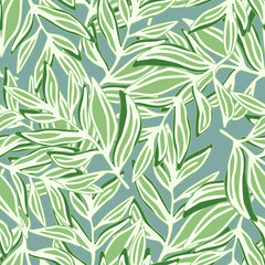 Obraz na płótnie Canvas Modern tropical pattern, palm leaves seamless. Jungle leaf seamless pattern. Botanical floral background. Exotic plant backdrop.