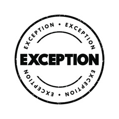 Exception text stamp, concept background