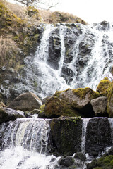 waterfall in the mountains