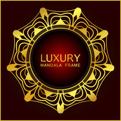 Luxury golden  mandala background Design with abstract shapes