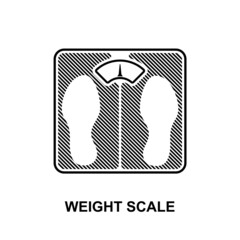 weight scale icon isolated on white background vector illustration.