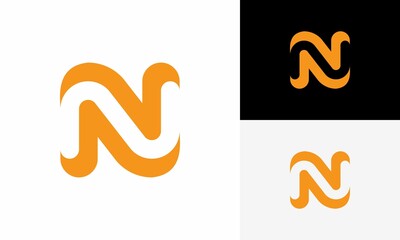 letter N initial logo design vector