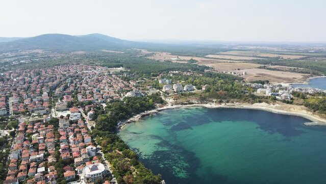 Aerial view of Town of Tsarevo, Burgas Region, Bulgaria 