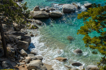 Küsten abschnitt / Strand Lake Tahoe Kalifornien / Nevada