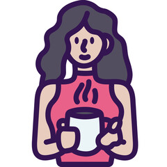 coffee break line icon