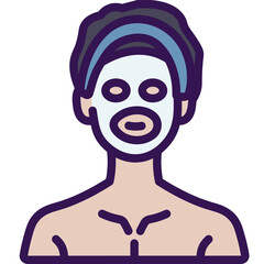 face mask line icon