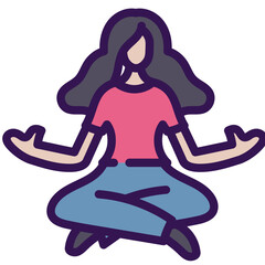 meditation line icon