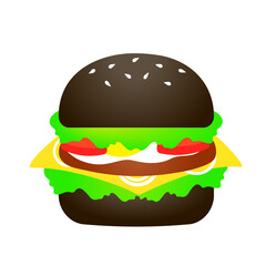 vector illustration of tasty burger	
