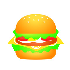 vector illustration of tasty burger	
