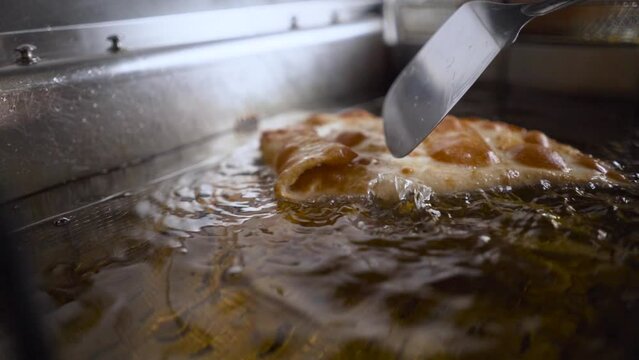 Pie or cheburek is deep-fried.
