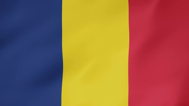 Bandera animada, Chad. 4K