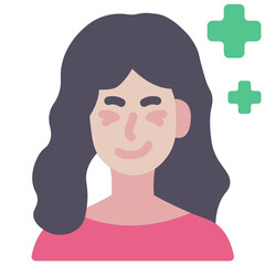 positive thinking flat icon