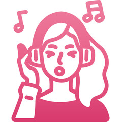 listening gradient icon