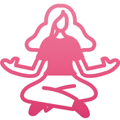 meditation gradient icon