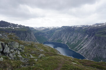 Beautiful scenery in trolltunga, Norway. 