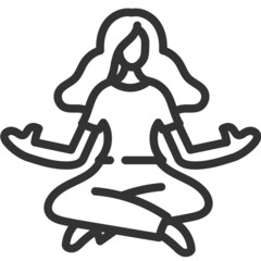 meditation line icon