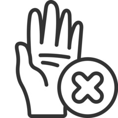 Obraz premium refuse line icon