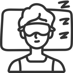 sleep line icon