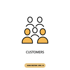 customers icons  symbol vector elements for infographic web