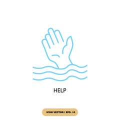 help icons  symbol vector elements for infographic web