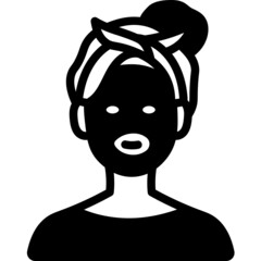face mask solid line icon