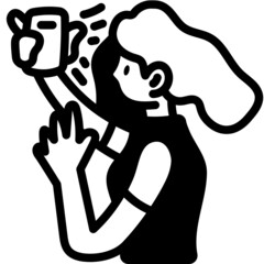 selfie solid line icon