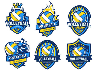A group of Volleyball logo set