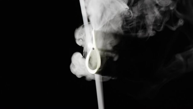 Smoke that comes out and impacts on the aerodynamic airfoil.