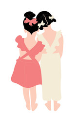 Vector illustration of a small child