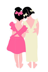 Vector illustration of a small child