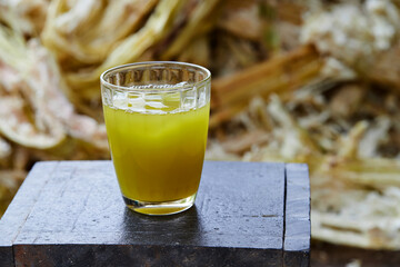 glass of sugarcrane juice