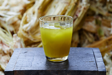 glass of sugarcrane juice