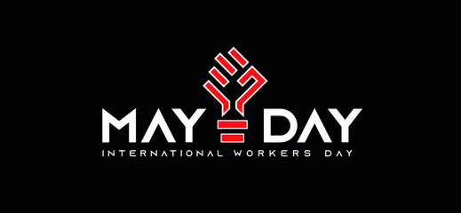Happy May Day Workers Day Labor Stock Vector 
