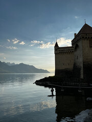 Naklejka premium castle on the lake