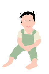 Vector illustration of a small child