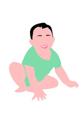 Vector illustration of a small child