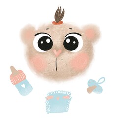 Cute little bear face