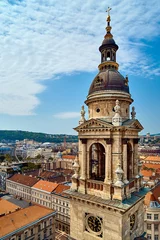 Zelfklevend Fotobehang Budapest, Basilica San Esteban, view of budapest from the church tower © Radek