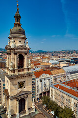 Budapest, Basilica San Esteban, view of budapest from the church tower