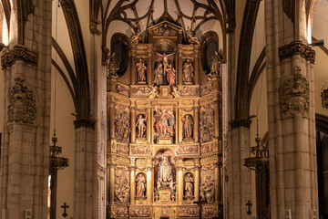 altarpiece of an ancient church in the north of spain