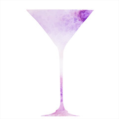 glass watercolor silhouette, on white background, isolated, vector