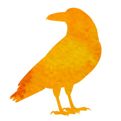 bird watercolor silhouette, on white background, isolated, vector