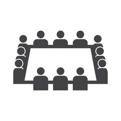 vector illustration of meeting or conference icon simple flat design.