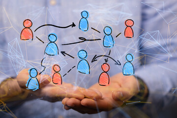 people network structure HR - Human resources management and recruitment