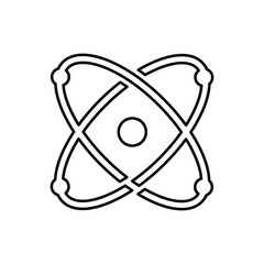 Dna, science, physics icon. Outline vector art.