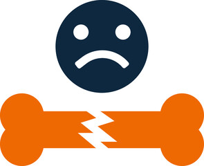 Fracture, broken, bone icon. Simple editable vector graphics.