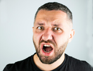 Obraz premium the cry of an angry man