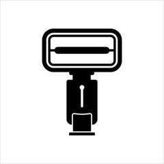 Flash Gun Icon, Camera External Flash Icon, Flashgun Icon, Dark Scene Illumination Artificial Light Device